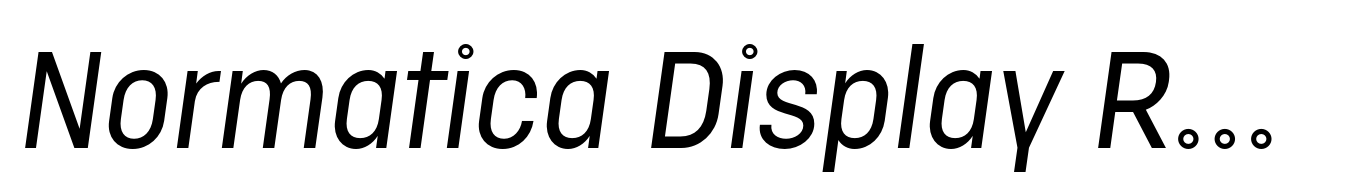 Normatica Display Regular Italic